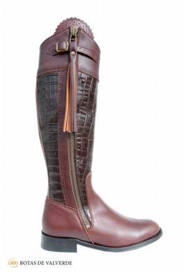 High equestrian boot